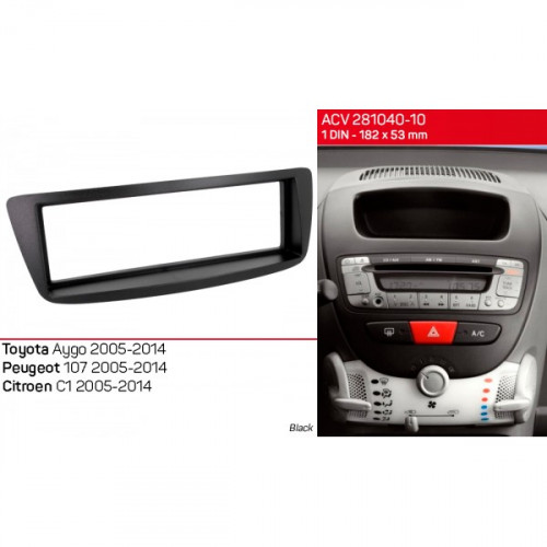 Перехідна рамка ACV Peugeot 107 (281040-10) – ACV – Peugeot <br><br> Купити в CarAuto – Від перевіреного виробника – Зручно отримати у відділенні – Найкраща ціна сьогодні – Консультація перед покупкою 
