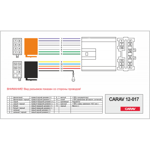 Перехідник ISO CARAV Mitsubishi (12-017)