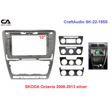 Перехідна рамка CraftAudio SK-22-185S SKODA Octavia 2008-2013 silverПерехідна рамка CraftAudio SK-22-185S SKODA Octavia 2008-2013 silver 9"