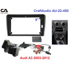 Перехідна рамка CraftAudio AU-22-450 Audi A3 2003-2012 9" + проводка