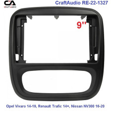 Перехідна рамка CraftAudio RE-22-1327 Renault Trafic 14+, Opel Vivaro 14-19, Nissan NV300 16-20 9"