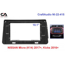 Перехідна рамка CraftAudio NI-22-415 NISSAN Micra (K14) 2017+ 10.1"