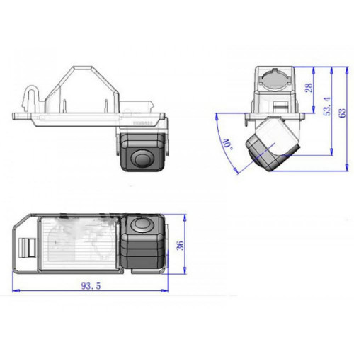 
Камера заднього виду iDial CCD-9623 Mitsubishi ASX