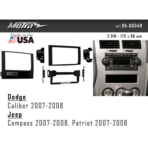 Перехідна рамка Metra Dodge Caliber, Jeep Compass, Patriot (95-6534B)