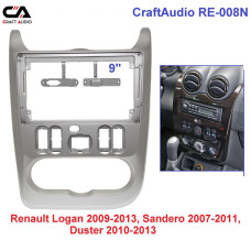 Перехідна рамка CraftAudio RE-008N RENAULT Logan 2009-2013, Sandero 2007-2011, Duster 2010-2013 9"