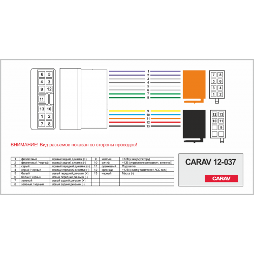 Перехідник ISO CARAV Daewoo (12-037)