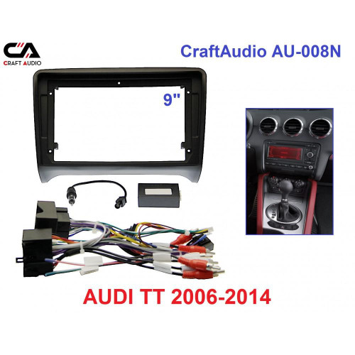 Перехідна рамка CraftAudio AU-008N AUDI TT 2006-2014, 9" + проводка