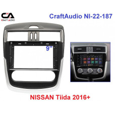 Перехідна рамка CraftAudio NI-22-187 NISSAN Tiida 2016+ (кондиціонер) 9"