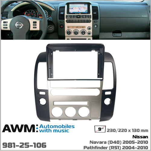 Перехідна рамка AWM Nissan, Pathfinder Navara (981-25-106)