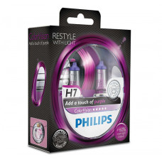 Комплект галогенових ламп PHILIPS 12972CVPPS2 H7 12V 55W PX26d ColorVision Purple