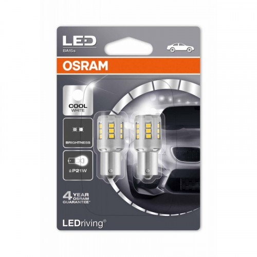 Комплект світлодіодних ламп OSRAM  7456CW P21W 12V BA15s 6000K Standart Premium 2 шт. blister