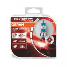 Комплект галогенових ламп OSRAM 9005NL HB3 Night Breaker LASER +150% 60W 12V P20d HardDuopet