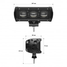 Світлодіодна фара-люстра StarLight 30watt 10-30V IP68 (lsb-lens-30W)