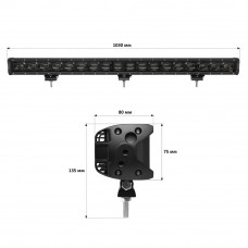 Світлодіодна фара-люстра StarLight 180watt 10-30V IP68 (lsb-lens-180)