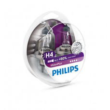 Комплект галогенових ламп PHILIPS 12342VPS2 H4 60/55W P43t 12V VisionPlus +60%