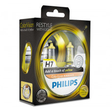 Комплект галогенових ламп PHILIPS 12972CVPYS2 H7 12V 55W PX26d ColorVision Yellow