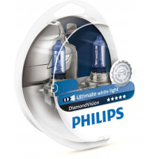 Комплект галогенових ламп PHILIPS 9005DVS2 HB3 65W 12V P20d DiamondVision