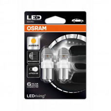 Комплект світлодіодних ламп OSRAM  7557YE PY21W Premium 12V BAU15s 2 шт. blister