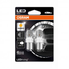 Комплект світлодіодних ламп OSRAM  7556YE PY21W 12V BA15s 6000K Amber Retrofit Premium 2 шт. blister