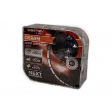 Комплект галогенових ламп OSRAM 9006NL HB4 Night Breaker LASER NG +150% 51W 12V P22d HardDuopet