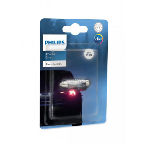 Комплект світлодіодних ламп PHILIPS 11864U30CWB1 Ultinon Pro3000 12V 0.6 W 6000K 43mm