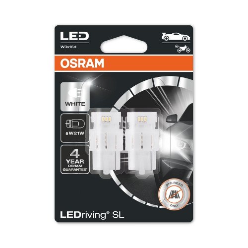 Комплект світлодіодних ламп OSRAM  7505DWP-02B W21W/T20 2W 6000K 12V