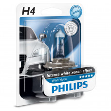 Галогенова лампа PHILIPS 12342WHVB1 H4 60/55W P43t 12V WhiteVision +60%(4300K)