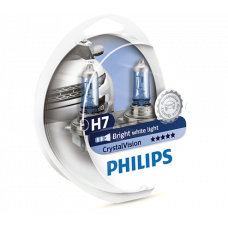 Комплект галогенових ламп PHILIPS 12972CVSP H7 12V 55W PX26d Cristal Vision+2xW5W