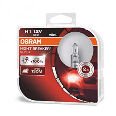 Комплект галогенових ламп OSRAM 64150NBS Night Breaker Silver +100 H1 12V 55W P14.5S 10X2 HardDuopet