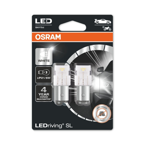 Комплект світлодіодних ламп OSRAM  LEDriving SL 7528DWP-02b P21/12V 5W BAY15d White