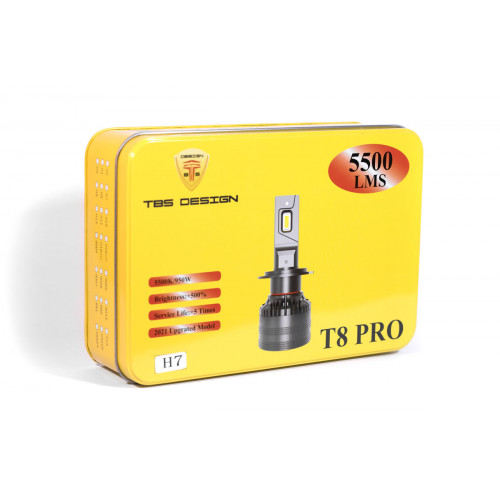 Комплект світлодіодних ламп TBS Design T8 PRO H7 12-24V 110W PX26d 11000lm 6000K