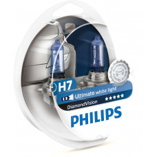 Комплект галогенових ламп PHILIPS 12972DVSP H7 12V 55W PX26d Diamond Vision