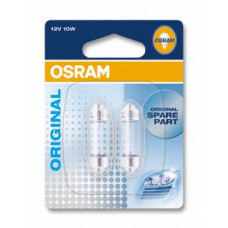 Комплект галогенових ламп OSRAM 6438-02B C5W 28mm 12V SV8.5-8 10X2 Blister