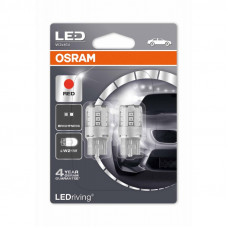 Комплект світлодіодних ламп OSRAM  7705R W21W 12V W3X16d RED 2 шт. blister