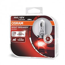 Комплект галогенових ламп OSRAM 64193NBS Night Breaker Silver +100 H4 60/55W P43t 12V 10X2 HardDuopet