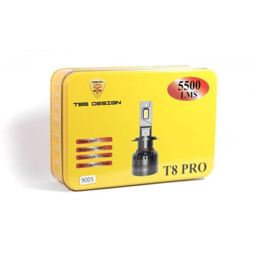 Комплект світлодіодних ламп TBS Design T8 PRO HB3 12-24V 110W P20d 11000lm 6000K