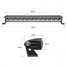 Світлодіодна фара-люстра StarLight 60watt 10-30V IP68 (lsb-60W)