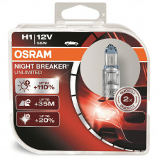 Комплект галогенових ламп OSRAM 64150NBU NightBreakerUnlimited +110% H1 12V 55W P14.5S 10X2 HardDuopet