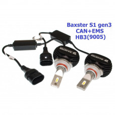 Комплект світлодіодних ламп Baxster S1 gen3 HB3 (9005) 5000K CAN+EMS (2 шт.)