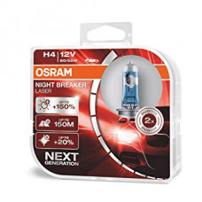 Комплект галогенових ламп OSRAM 64193NL H4 Night Breaker LASER NG +150% 60/55W P43T 12V HardDuopet