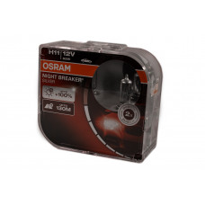 Комплект галогенових ламп OSRAM 64211NBS Night Breaker Silver +100 H11 12V 55W PX29t 10X2 HardDuopet