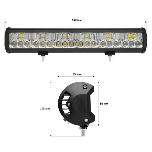 Світлодіодна фара StarLight JR-K-108W 12-24V combo