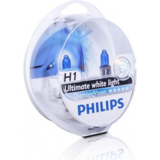 Комплект галогенових ламп PHILIPS 12258DVS2 H1 12V 55W P14,5s Diamond Vision