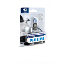 Галогенова лампа PHILIPS 12336WHVB1 H3 12V 55W PK22s WhiteVision +60%(4300K)