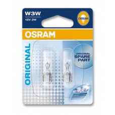 Комплект галогенових ламп OSRAM 2821-02B W3W 12V W2.1X9.5D 10X2 Blister