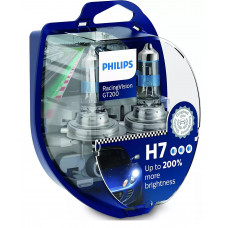 Комплект галогенових ламп PHILIPS 12972RGTS2 H7 12V 55W RacingVision GT200 +200%