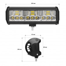 Світлодіодна фара StarLight JR-K-54W 12-24V combo