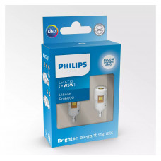 Комплект світлодіодних ламп Philips 11961CU60X2 W5W 12V Ultinon Pro6000 LED white B2