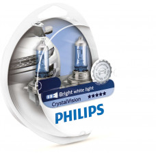 Комплект галогенових ламп PHILIPS 12362CV H11 12V 55W PGJ19-2 CristalVision+W5Wx2