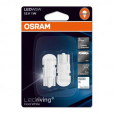 Комплект світлодіодних ламп OSRAM  2880CW-BLI2 12V W2, 1X9, 5D 1W 6000K SET 2 шт.